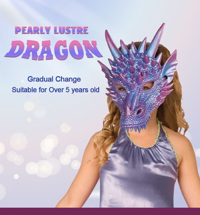 Pearl Blue Dragon Mask 3D Prin - Cosplay Prop Blueprints ulasan dan harga